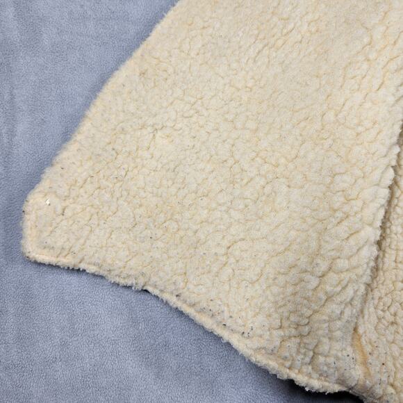 Vintage Sherpa Lined Denim Vest Mens M Madewell USA Made Workwear Western Cowboy - Picture 10 of 13